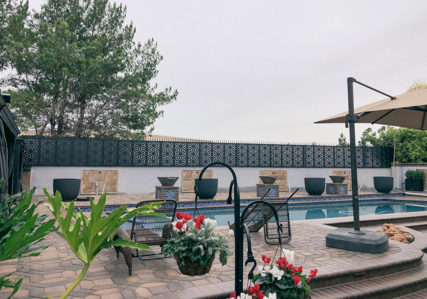 Decorative privacy fence - Del Mar Heights